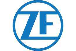 ZF Friedrichshafen Logo: Blauer Kreis, in welchem sich die Buchstaben Z und F befinden.