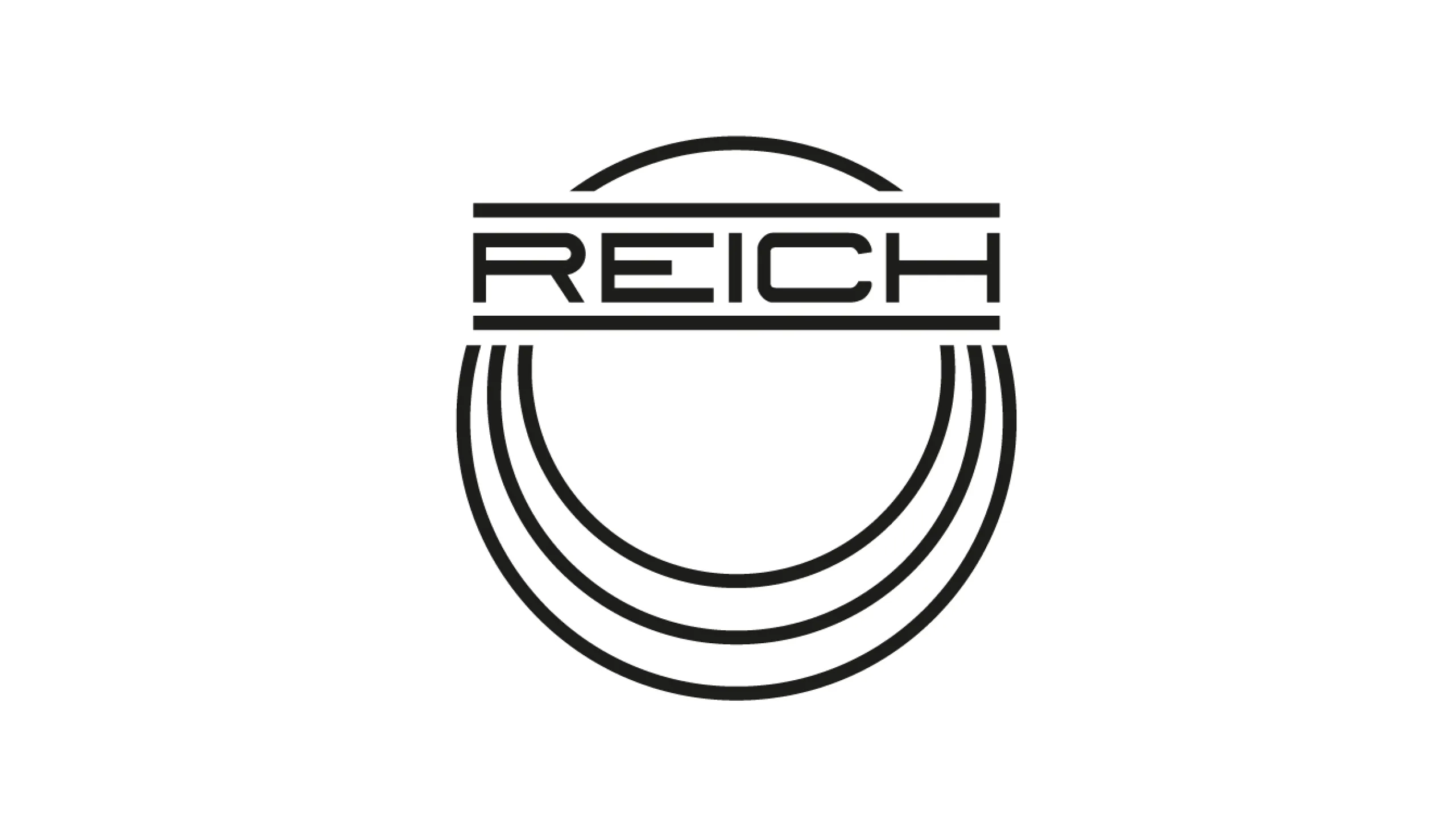 Das Reich logo in schwarz auf weißem Hintergrund.