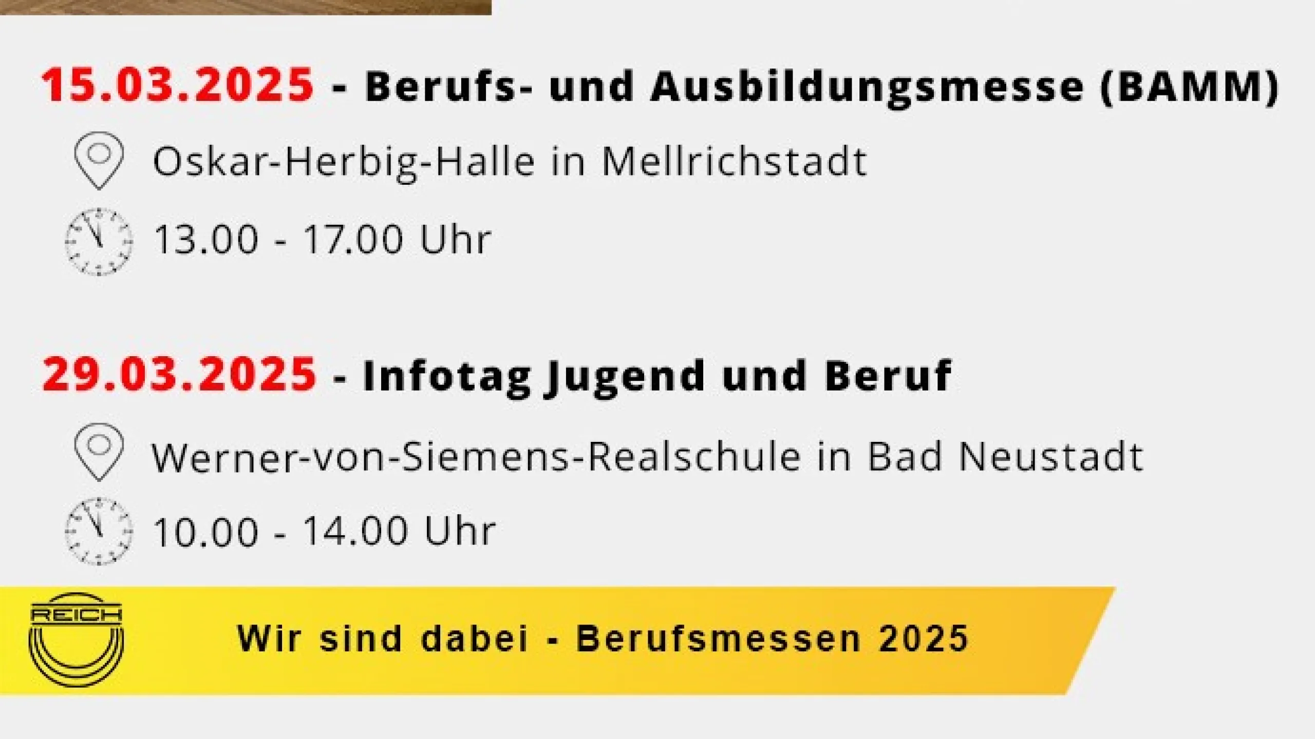 Wir sind dabei - Berufsmessen 2025