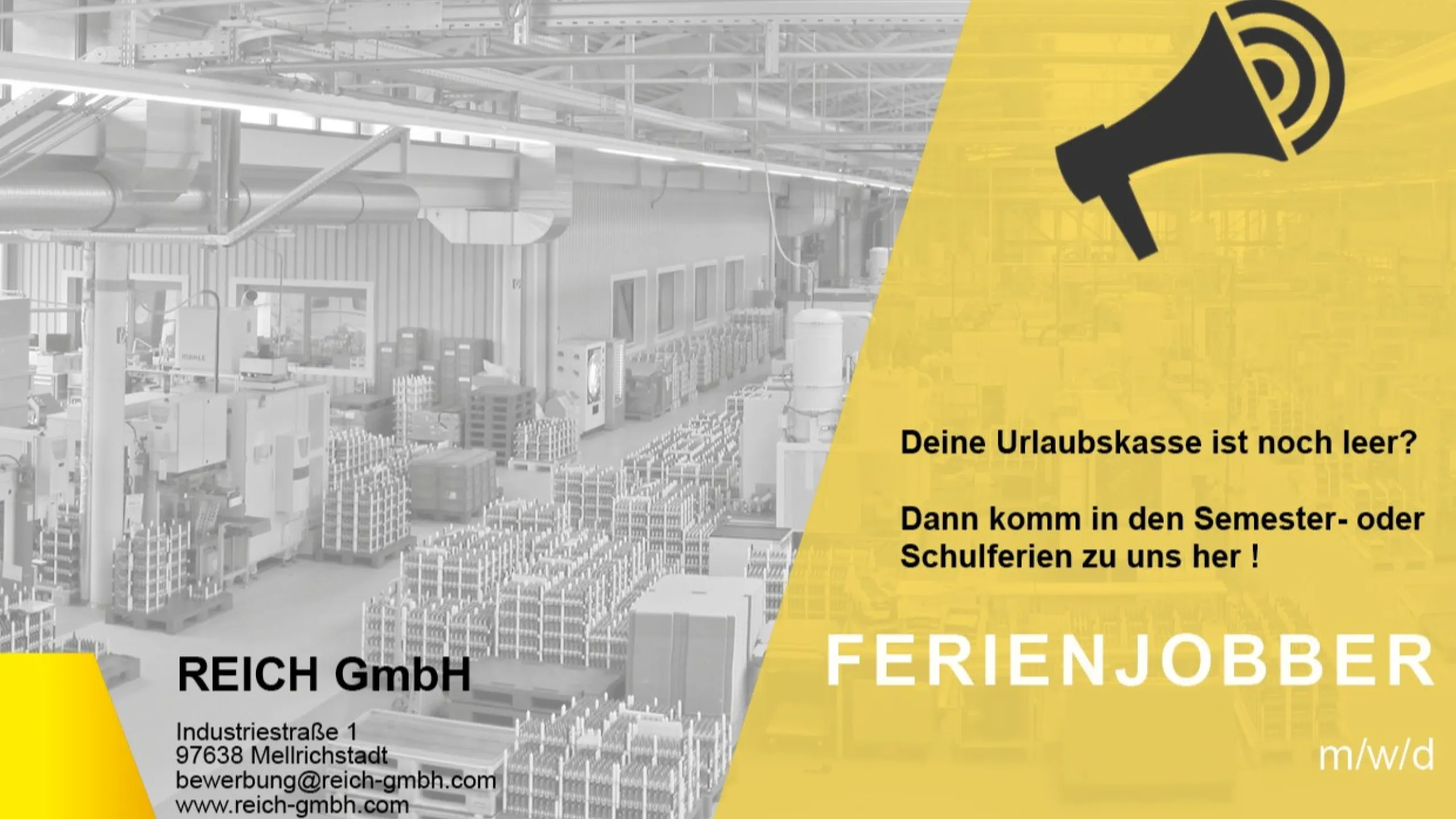 Werbung Ferienjob